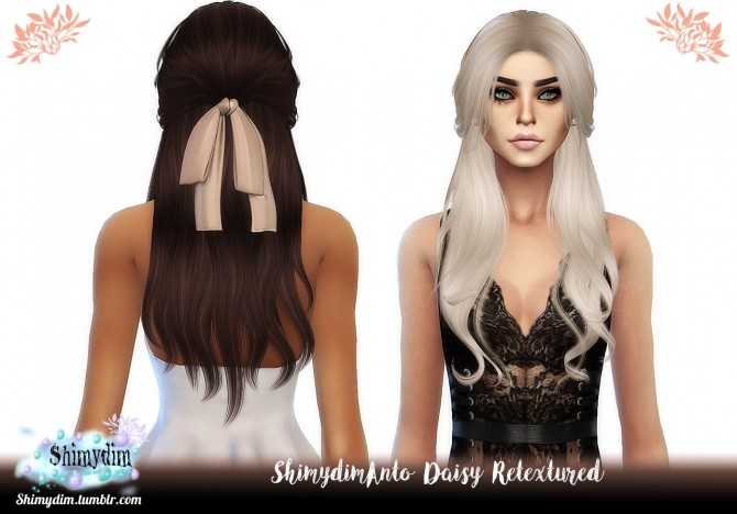 Sims 4 Anto Daisy Hair Retexture Naturals + Unnaturals at Shimydim Sims