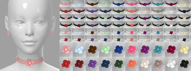 Sims 4 Love blossom earrings and chokers at Praline Sims