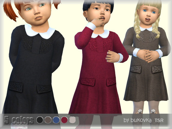 Sims 4 Dress Lace by bukovka at TSR