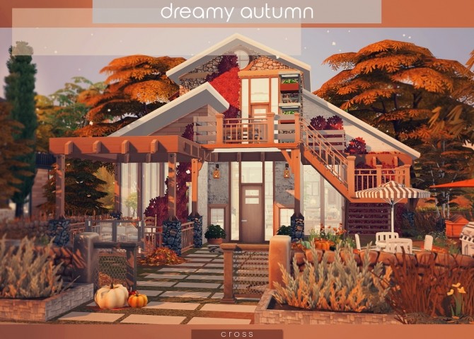 Sims 4 Dreamy Autumn house at Cross Design