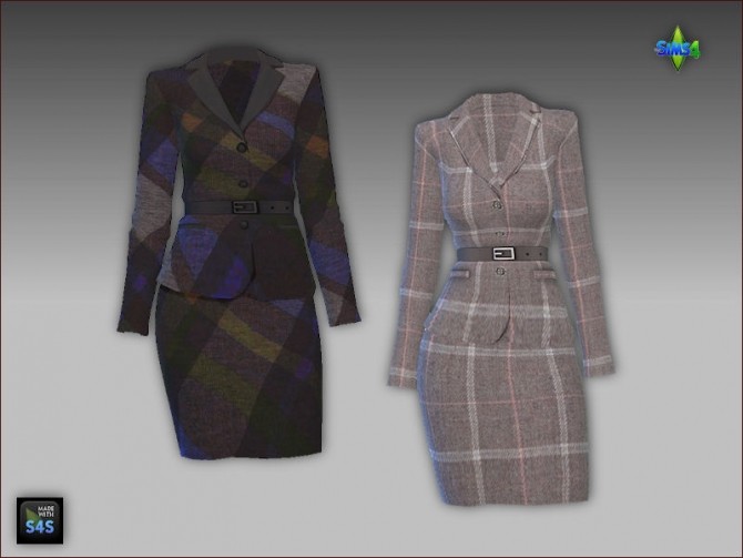 Sims 4 Skirt with jacket outfit by Mabra at Arte Della Vita