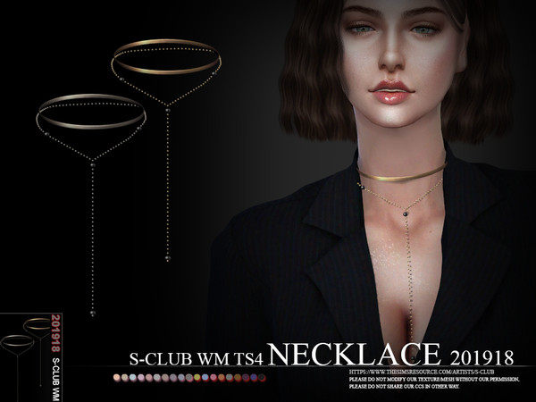 Sims 4 Necklace 201918 by S Club WM at TSR