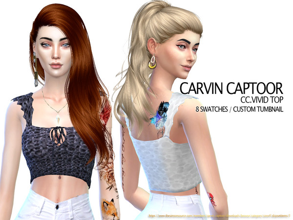 Sims 4 Vivid top by carvin captoor at TSR