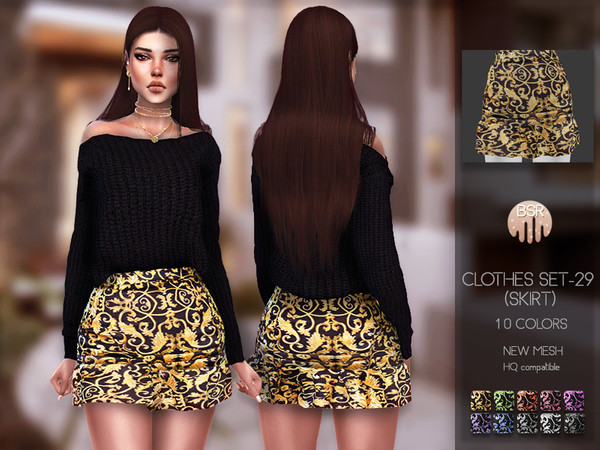 Sims 4 Clothes SET 29 (SKIRT) BD117 by busra tr at TSR