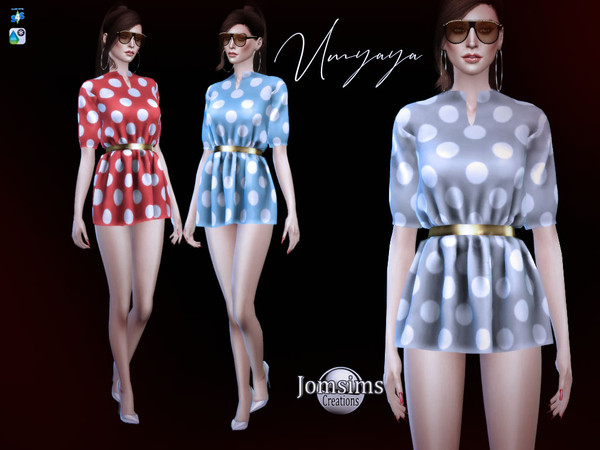 Sims 4 Umyaya short dress by jomsims at TSR