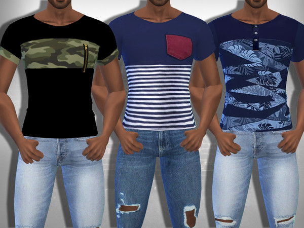 Sims 4 T shirt Mix M by Saliwa at TSR