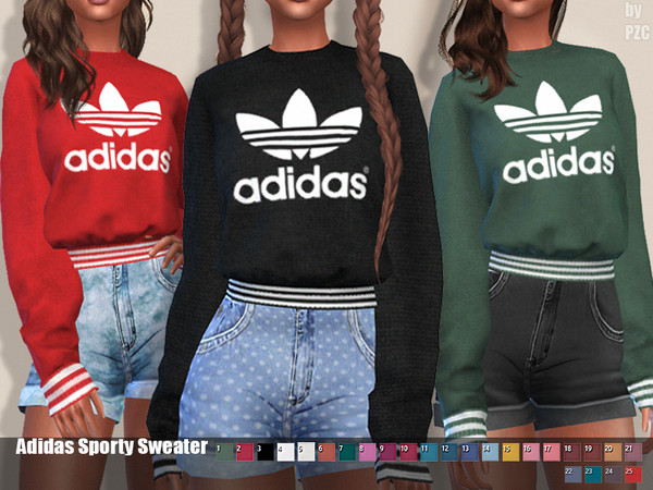 Sims 4 Set Mabel Jeans and Sporty Sweater by Pinkzombiecupcakes at TSR