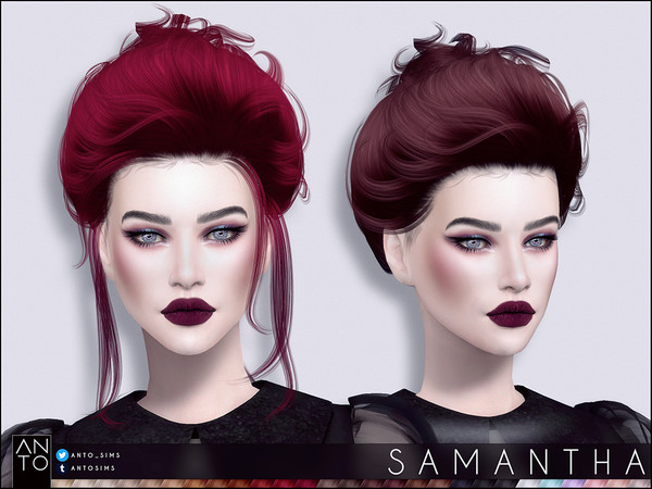 Sims 4 Samantha Hairstyle by Anto at TSR