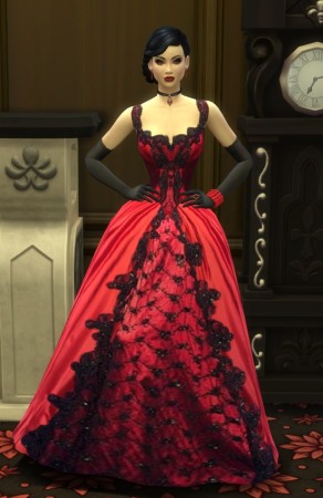 Crimson Symphony ball gown by simpress at Mod The Sims