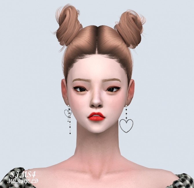 Sims 4 Unbalance 2 Heart Earrings at Marigold