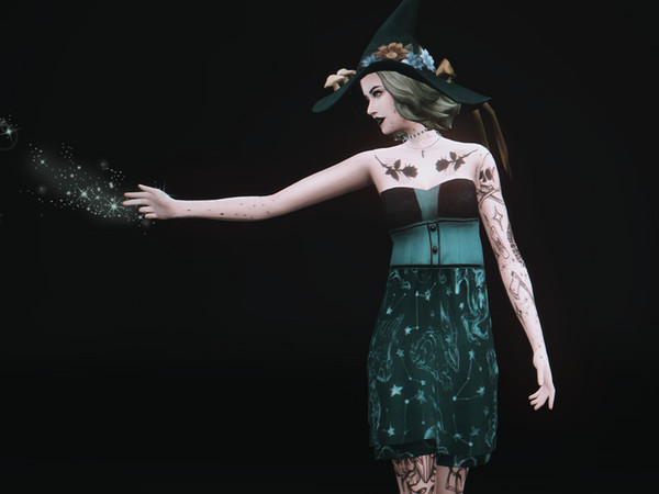 Sims 4 Witch Dress V1 by Reevaly at TSR