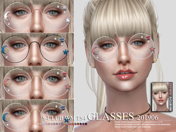 Sims 4 Glasses 201906 by S Club WM at TSR