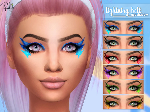 Sims 4 Lightning bolt Eyeshadow by RobertaPLobo at TSR