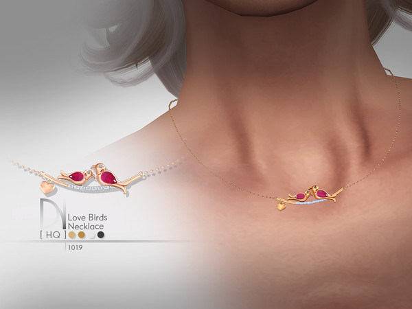 Sims 4 Love Birds Necklace by DarkNighTt at TSR