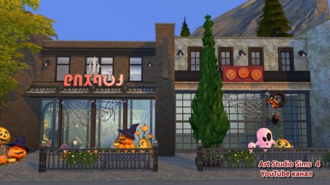Sims 4 Halloween Bar at Sims by Mulena