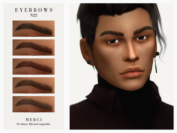 Sims 4 Eyebrows N22 by Merci at TSR
