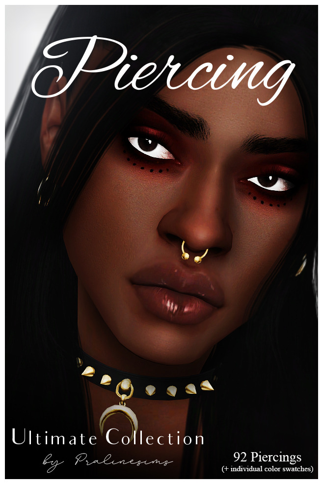 Sims 4 Ultimate collection 92 piercings at Praline Sims