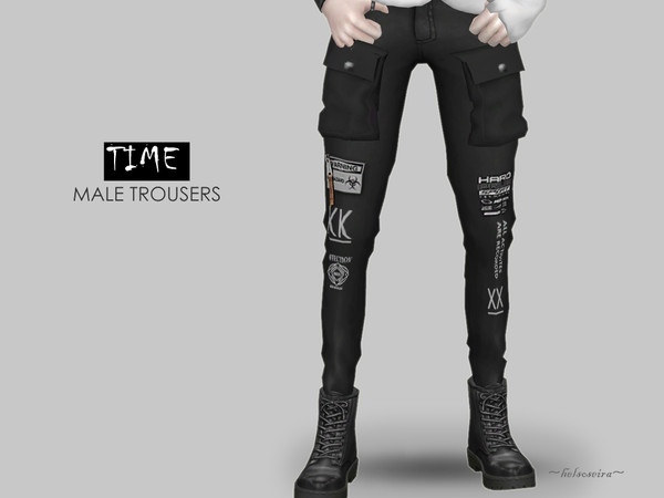 Sims 4 TIME Combat trousers by Helsoseira at TSR