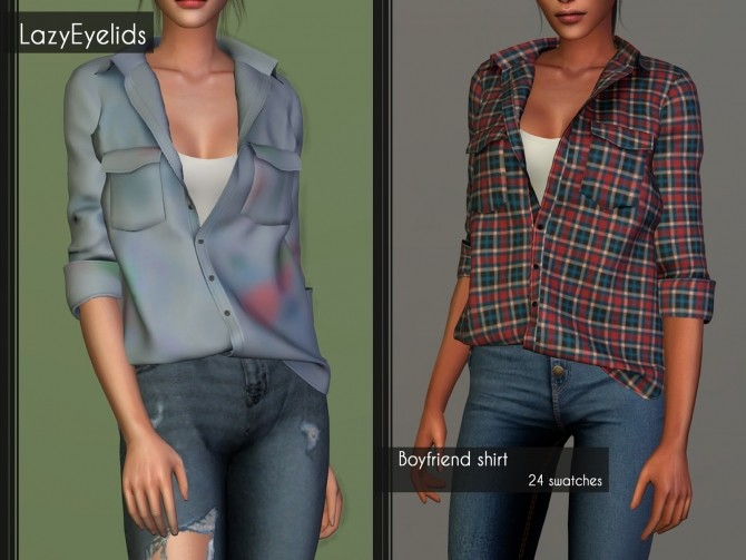 Sims 4 Boyfriend shirt at LazyEyelids