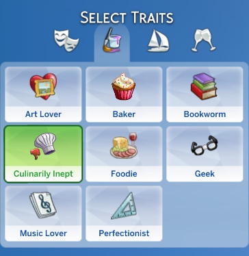 Sims 4 Culinarily Inept Trait by homunculus420 at Mod The Sims