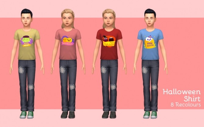 Sims 4 Halloween shirts at Midnightskysims