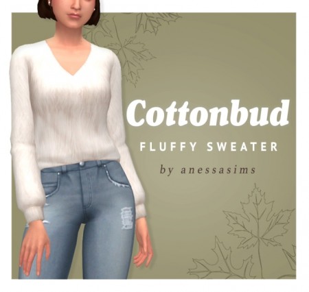 Cottonbud fluffy sweater at Anessa Sims
