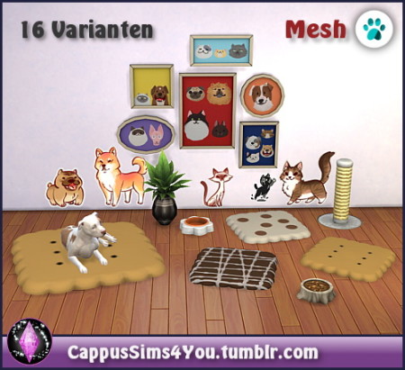 Set Pet bed Biscuit at CappusSims4You