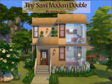 Tiny Semi Modern Double House by oumamea at Mod The Sims