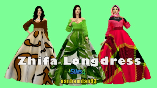 Zhifa Longdress at Aan Hamdan Simmer93 » Sims 4 Updates