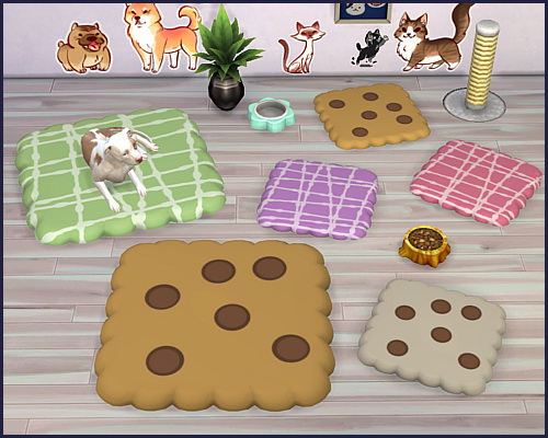Sims 4 Set Pet bed Biscuit at CappusSims4You