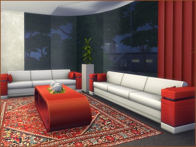 Sims 4 Tiny Semi Modern Double House by oumamea at Mod The Sims