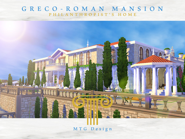 Sims 4 Greco Roman Mansion by Malolos The Great at TSR
