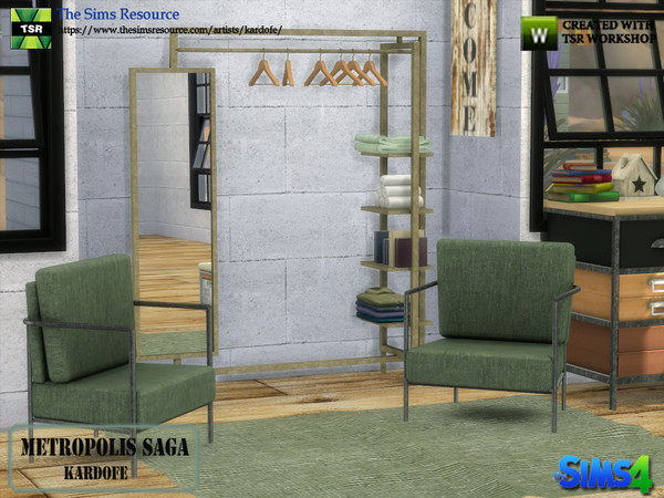 Sims 4 Metropolis Saga industrial bedroom by kardofe at TSR