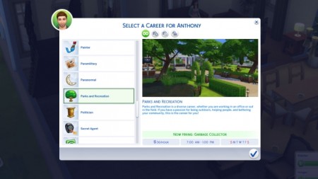Parks and Recreation Career by Dero at Mod The Sims