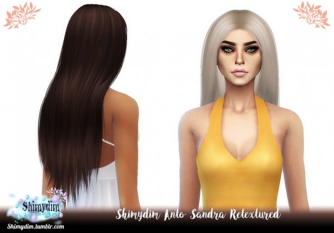 Sims 4 Anto Sandra Hair Retexture Naturals + Unnaturals at Shimydim Sims