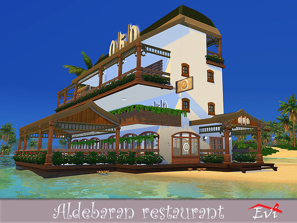 Sims 4 Aldebaran Fine restaurant by evi at TSR