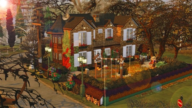 Sims 4 Autumn Nook house at Agathea k