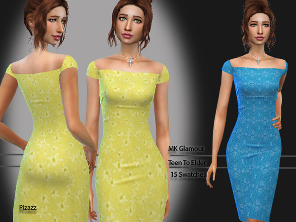 Sims 4 MK Glamour dress by pizazz at TSR
