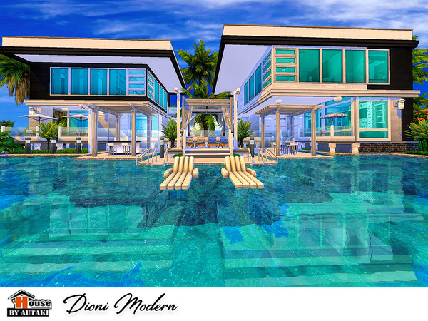Sims 4 Dioni Modern house by autaki at TSR