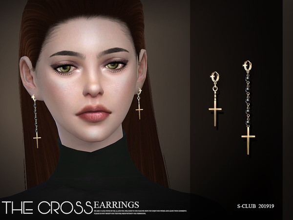 Sims 4 EARRINGS 201919 by S Club LL at TSR