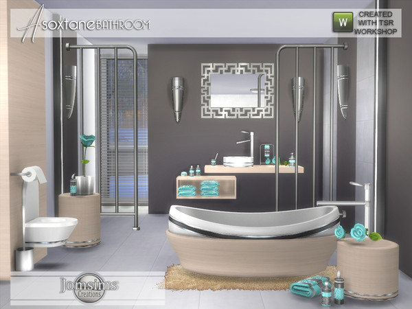 Sims 4 Asoxtane bathroom by jomsims at TSR