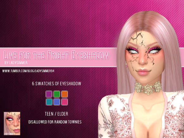 Sims 4 Live for the Fright Eyeshadow by LadySimmer94 at TSR