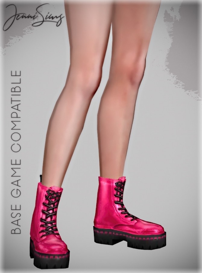 Sims 4 Boots Base Game compatible 16 designs at Jenni Sims