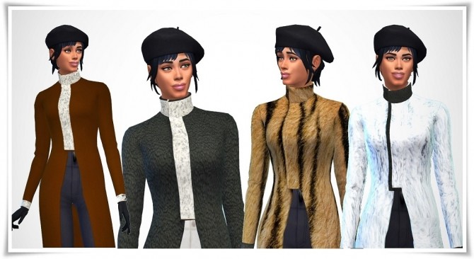 Sims 4 Fur & Leather Coat at Birksches Sims Blog