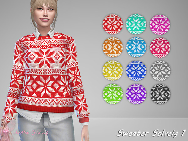 Sims 4 Sweater Solveig 1 by Jaru Sims at TSR