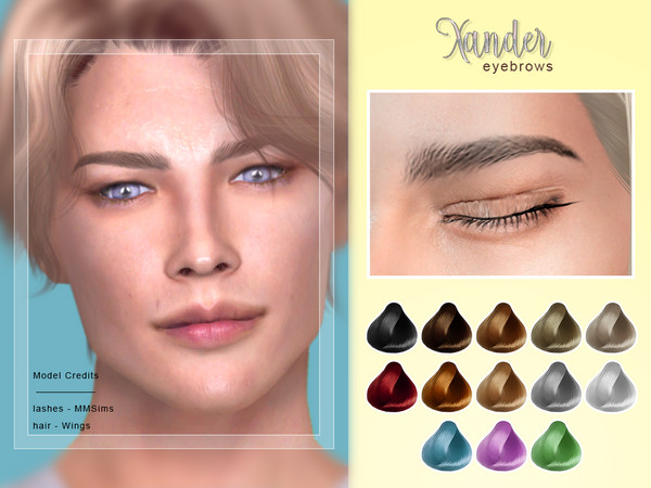 Sims 4 Xander Male Brows by Screaming Mustard at TSR