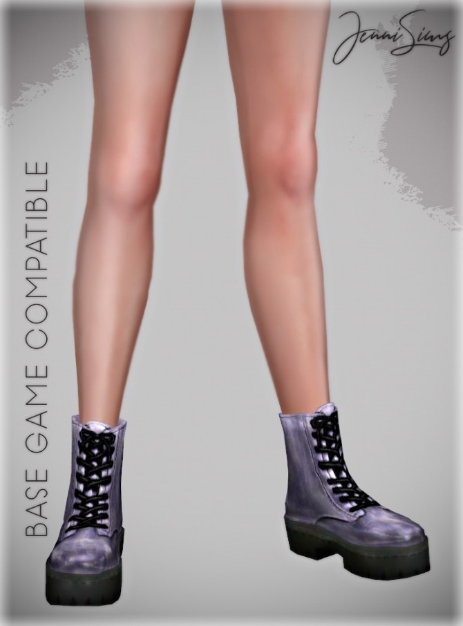 Sims 4 Boots Base Game compatible 16 designs at Jenni Sims