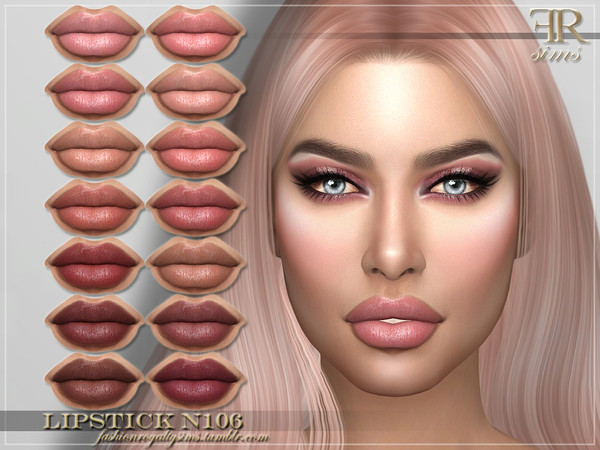 Sims 4 FRS Lipstick N106 by FashionRoyaltySims at TSR