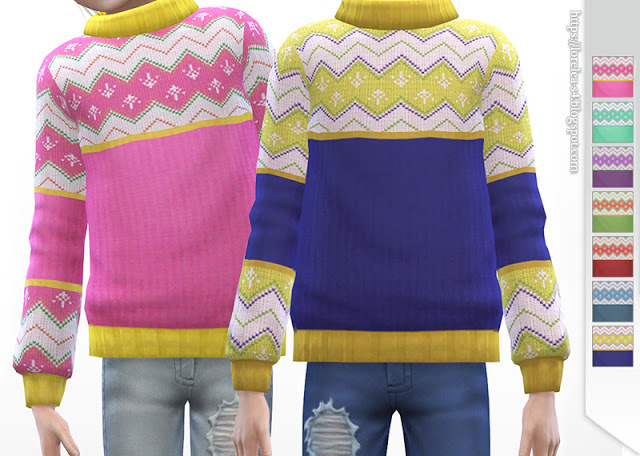 Sims 4 Knitted Sweater for kids at Lorelea