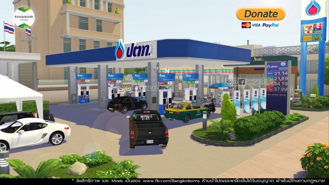 Sims 4 PTT Gas Station (P) at BangkokSims